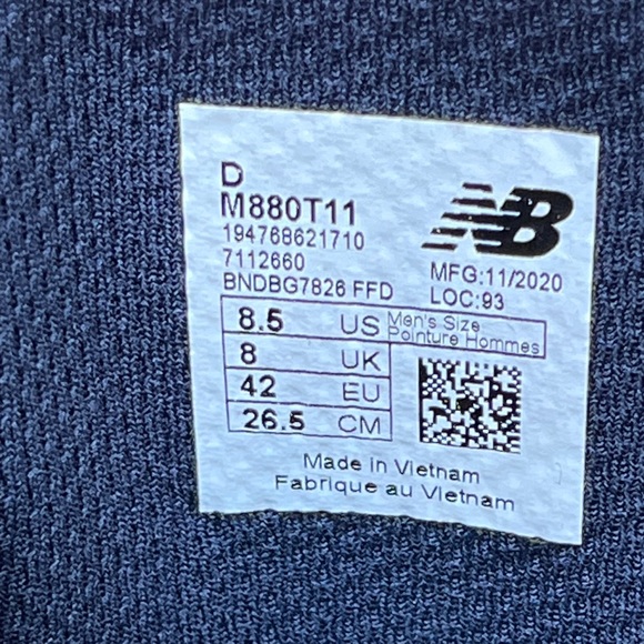 New Balance Ocean Gray/Yellow Sneakers Sz 8.5 D - Picture 9 of 16